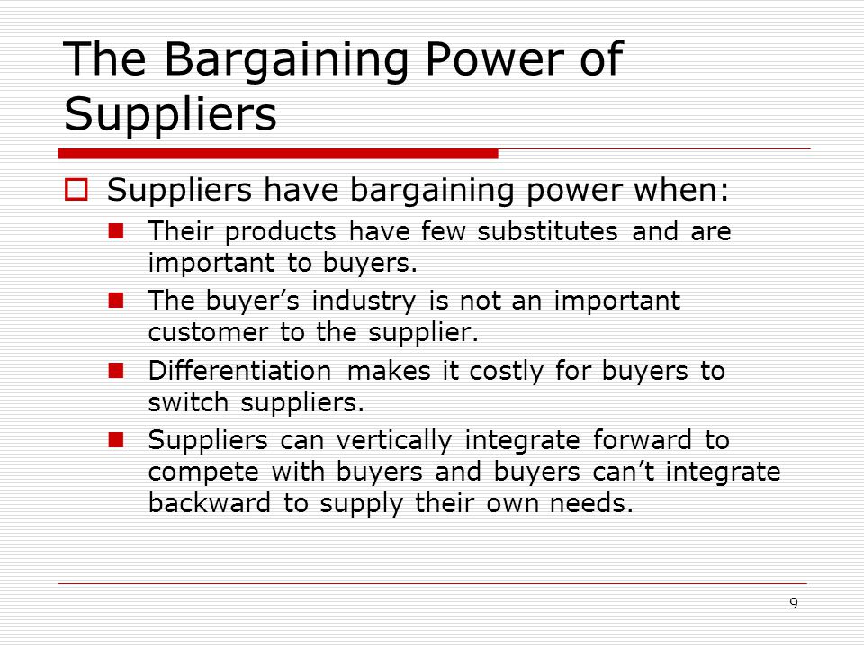 Bargaining Power Of Suppliers | Porter’s Five Forces Model